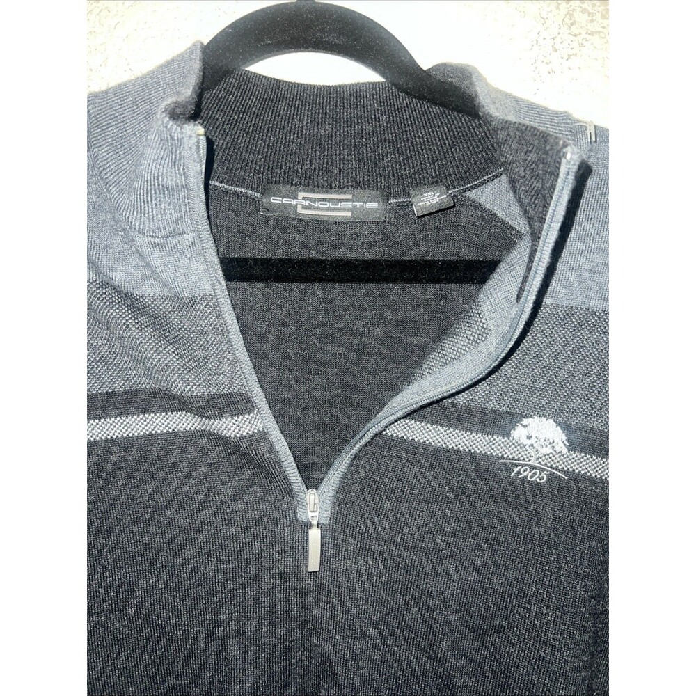 Carnoustie Quarter Zip Sweater 100% Merino Wool Pullover 1905 Preppy Golf XXL - Picture 4 of 6